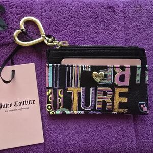 Juicy Couture Black and Gold Card Holder
